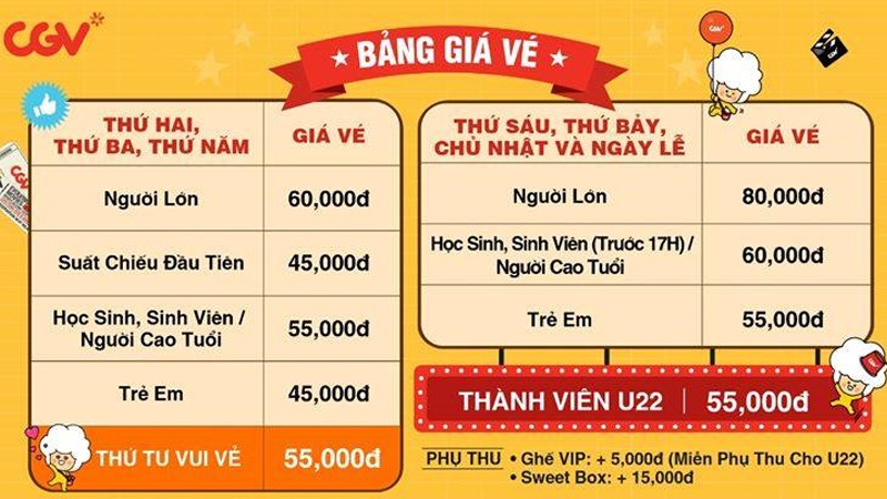 Giá vé phù hợp cho tất cả mọi người 